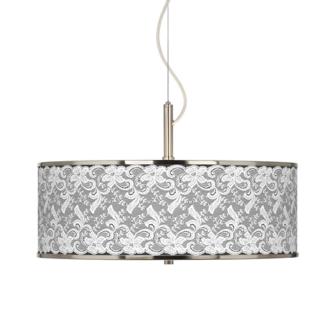 White Lace Giclee Glow 20 Wide Pendant Light T6343 U2074