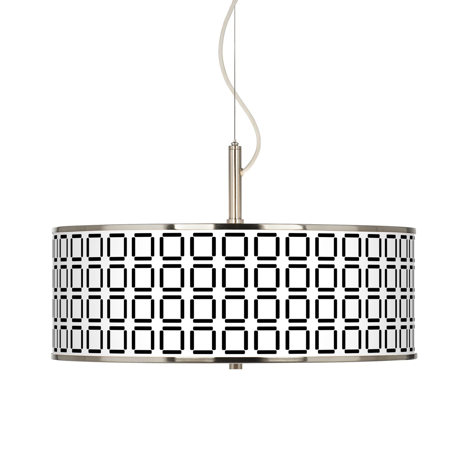 Open Grid Giclee Glow 20" Wide Pendant Light