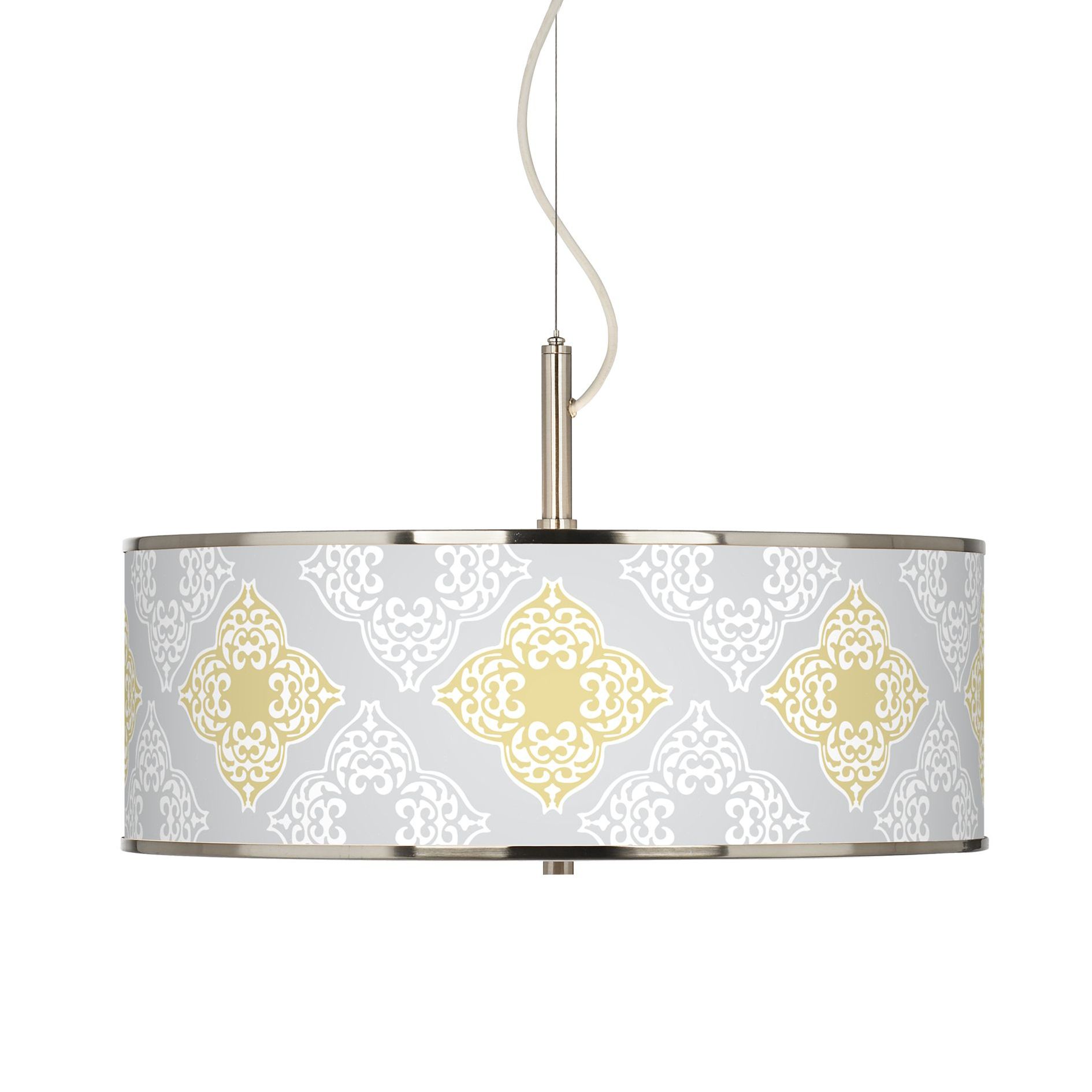 Aster Grey Giclee Glow 20" Wide Pendant Light