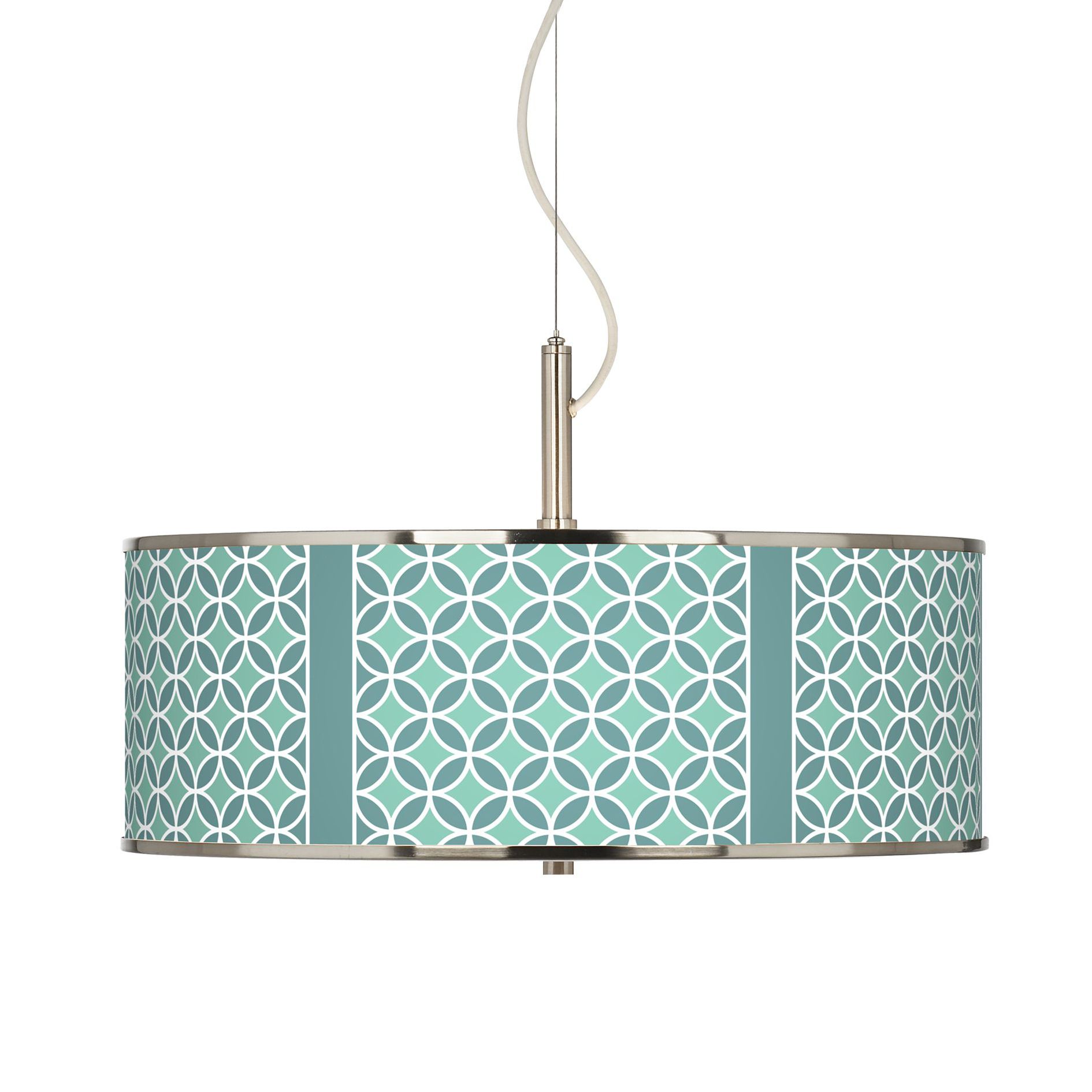 Aqua Rings Giclee Glow 20" Wide Pendant Light