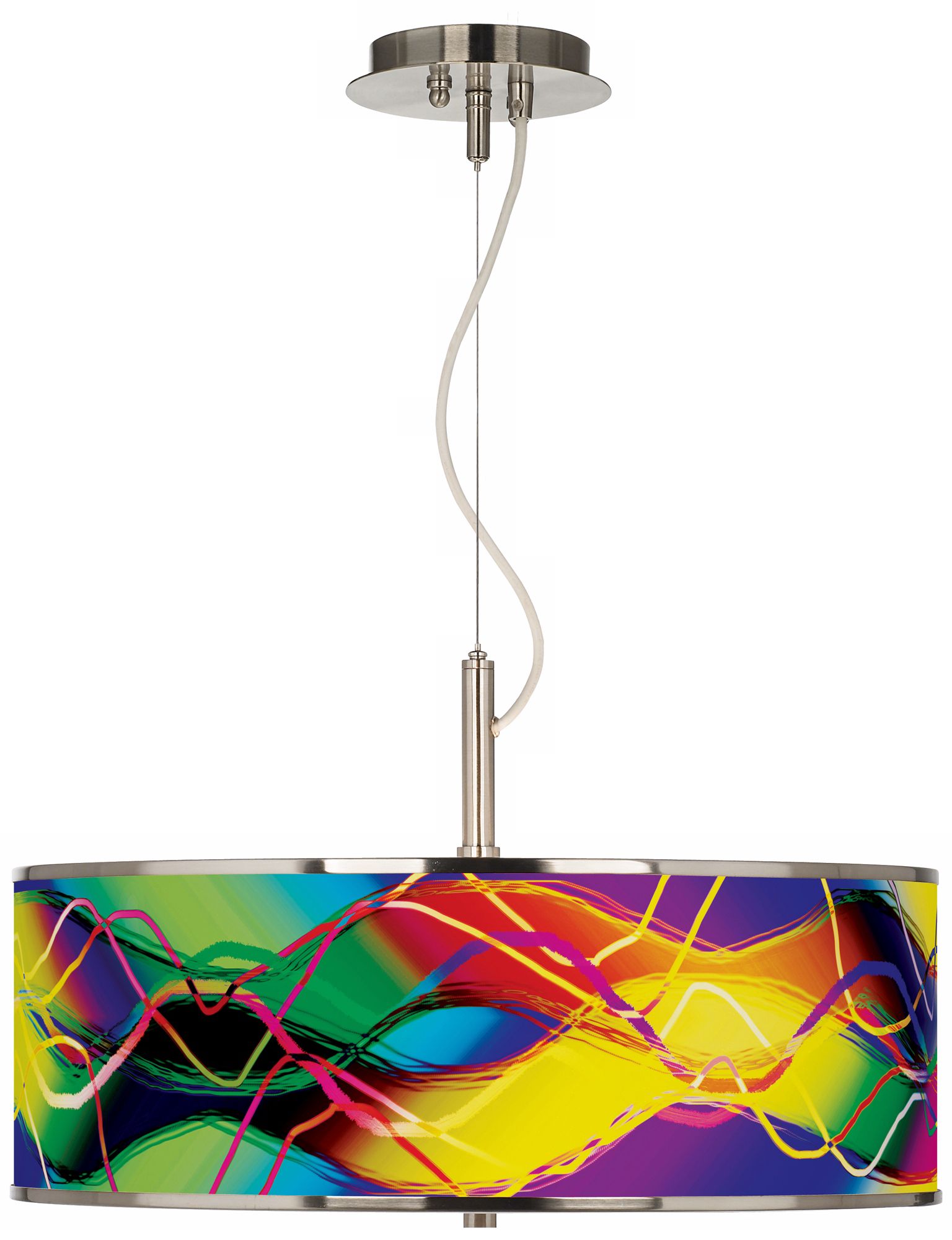 Colors In Motion (Light) Giclee Glow 20" Wide Pendant Light