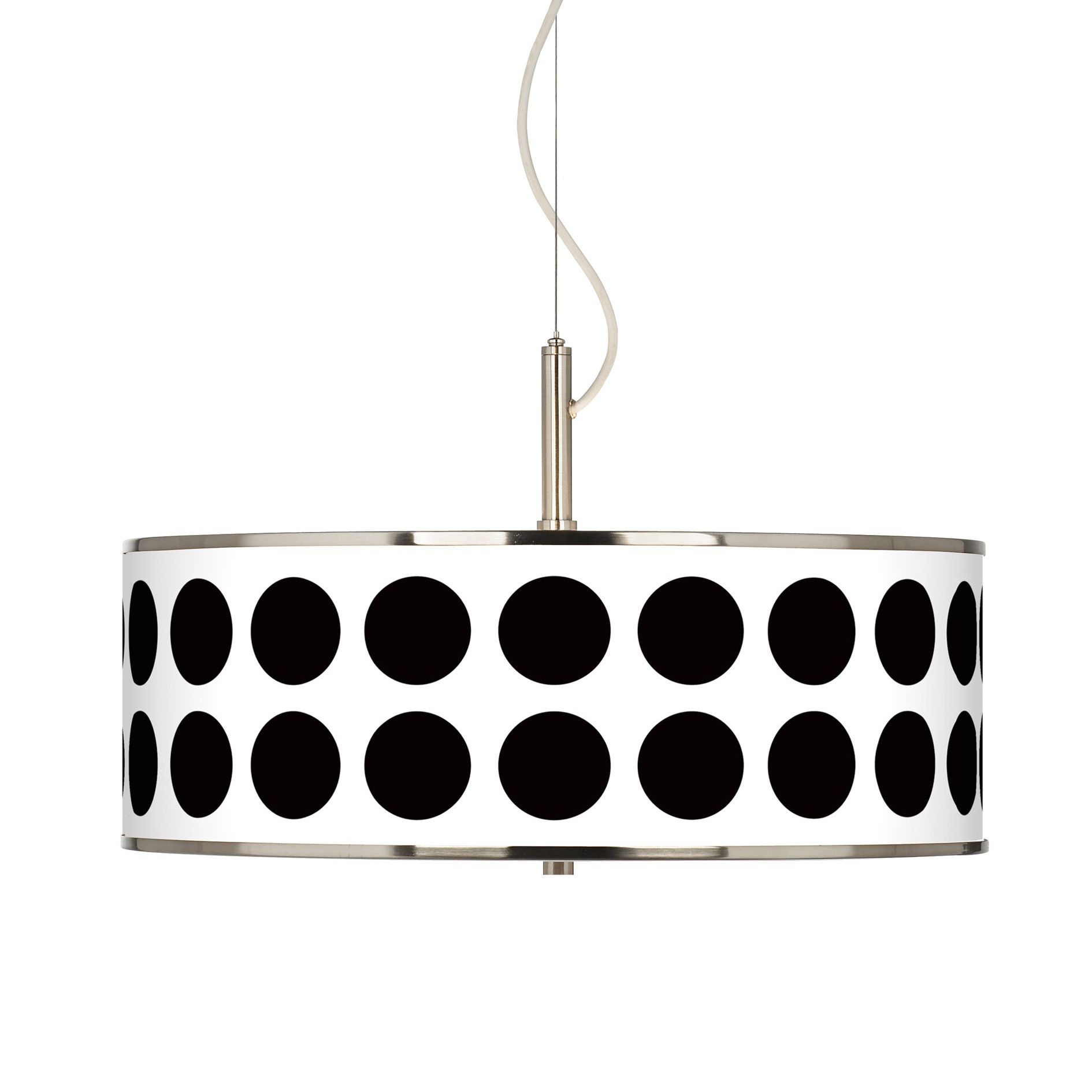 Black Orbs Giclee Glow 20" Wide Pendant Light