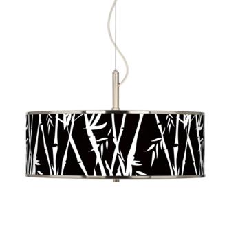 Night Bamboo Giclee Glow 20 Wide Pendant Light T6343 U2752