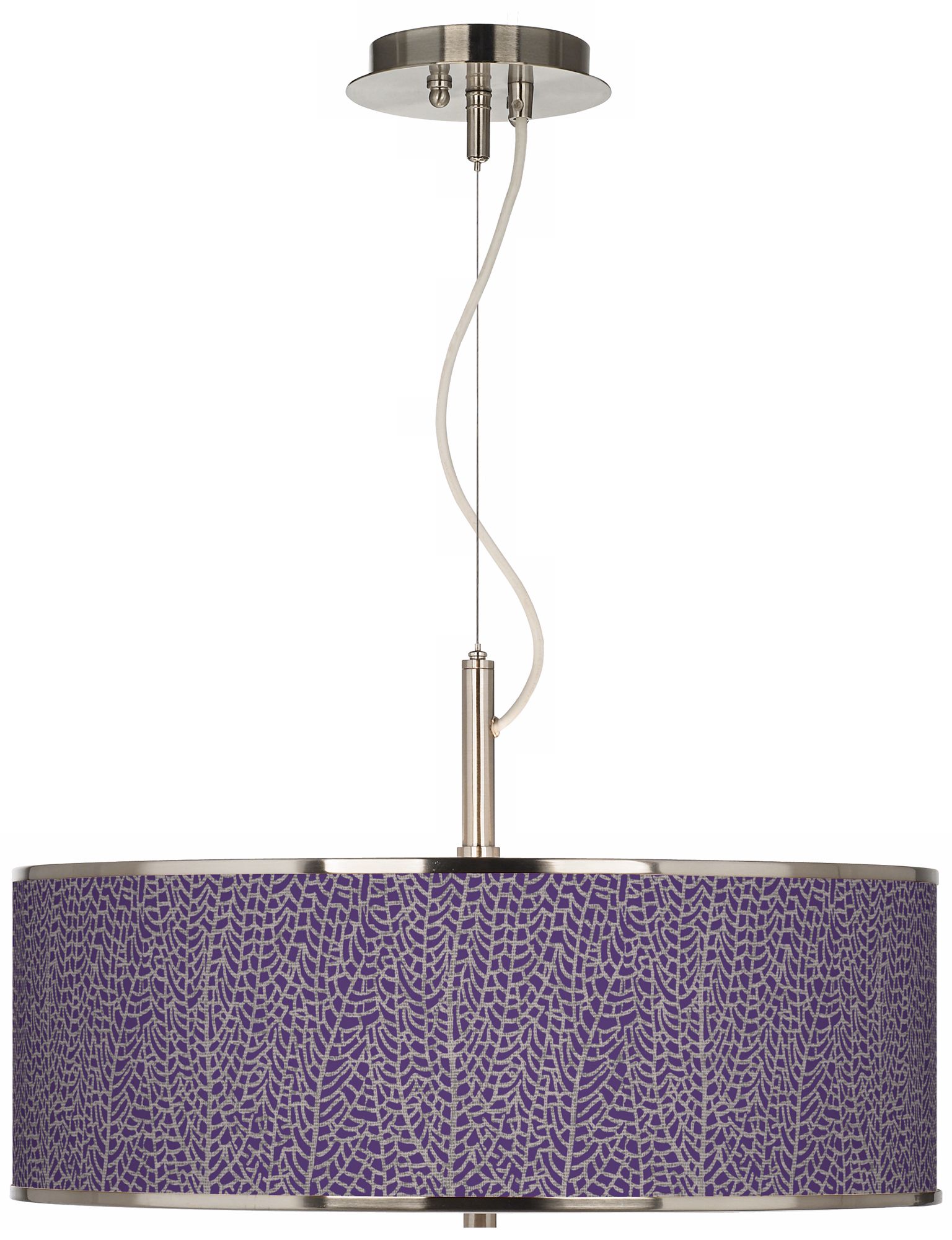 Stacy Garcia Seafan Rich Plum Giclee Glow 20" Pendant Light