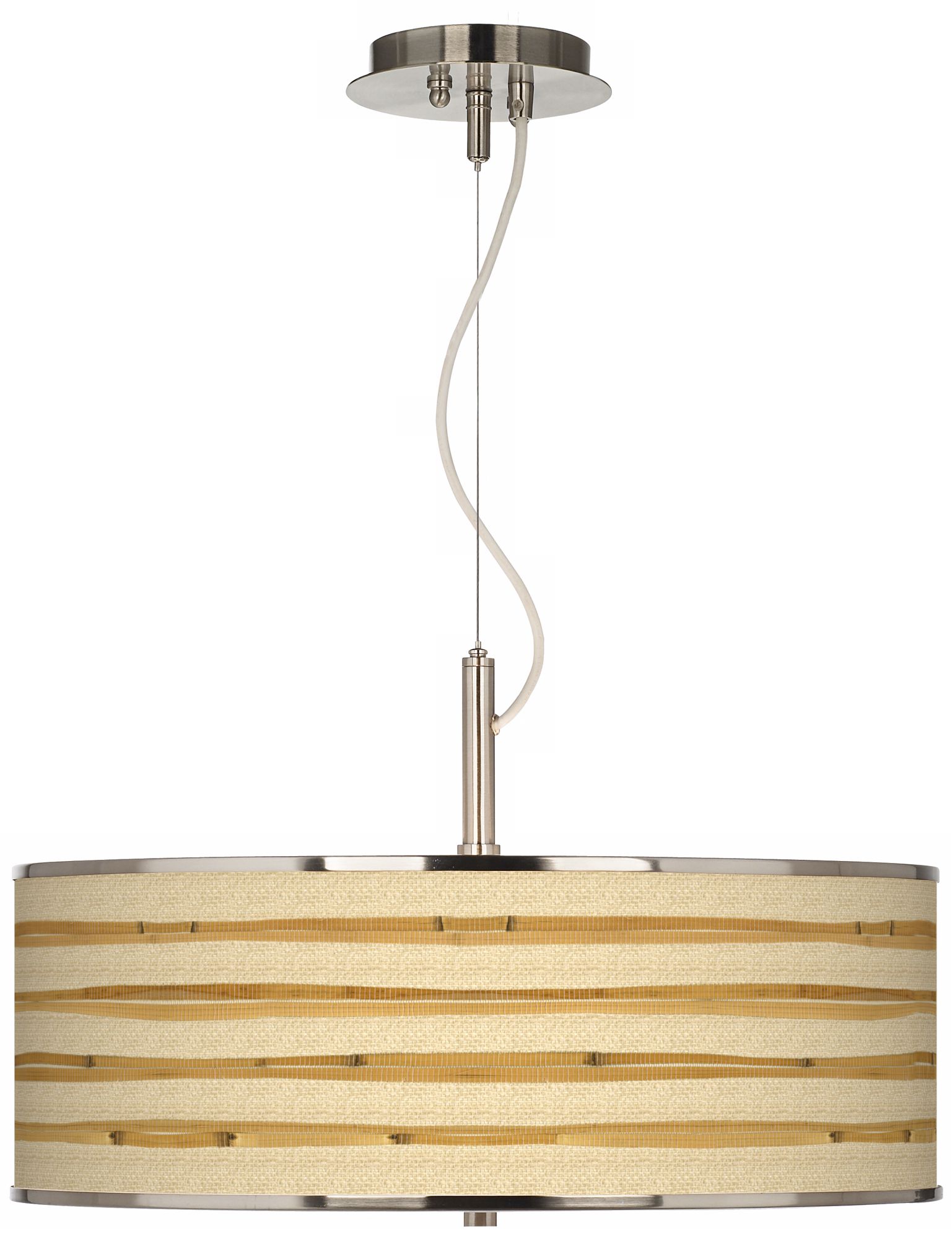 Bamboo Wrap Giclee Glow 20" Wide Pendant Light