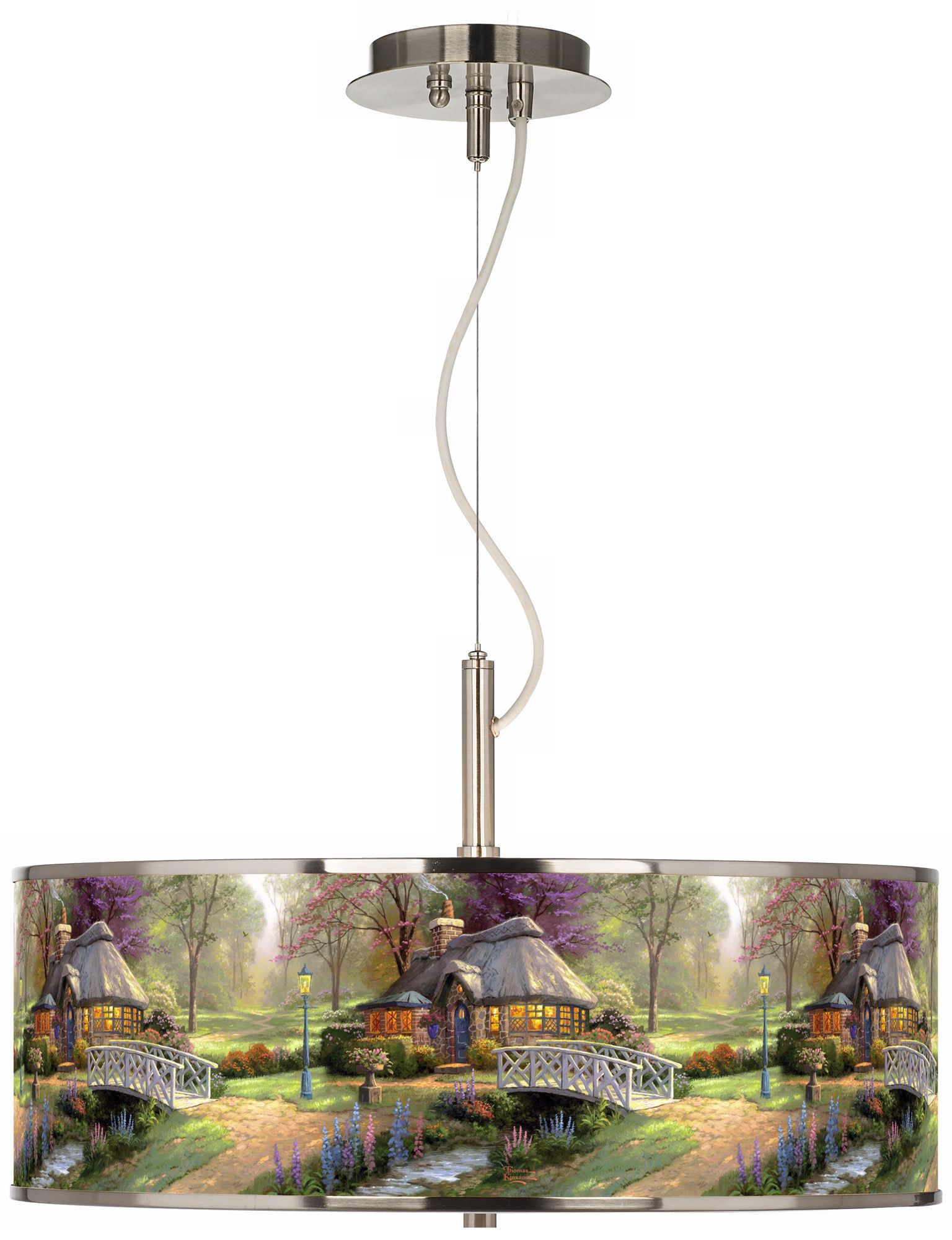 Thomas Kinkade Friendship Cottage 20" Wide Pendant Light
