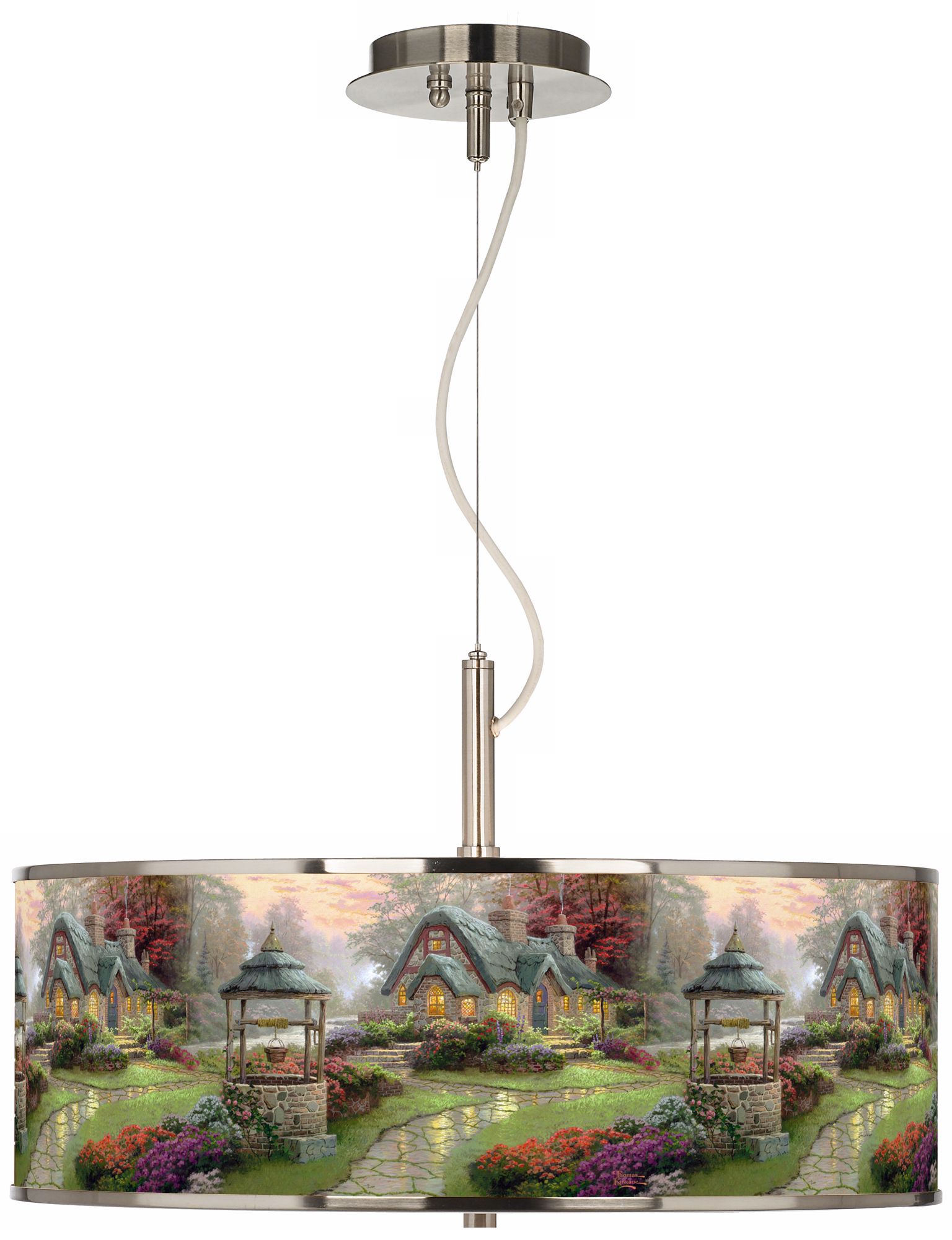 Thomas Kinkade Make a Wish Cottage 20" Wide Pendant Light