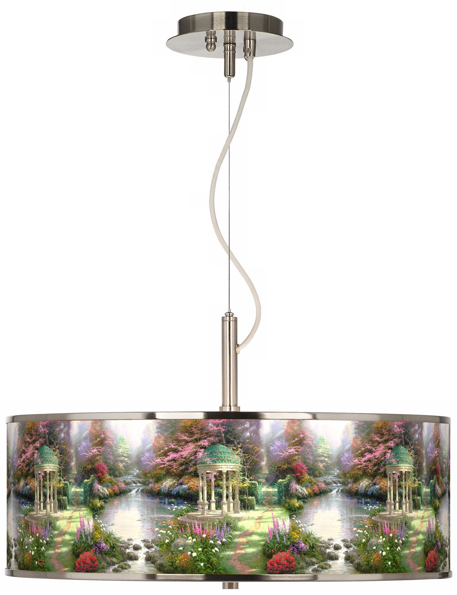 Thomas Kinkade The Garden of Prayer 20" Pendant Light