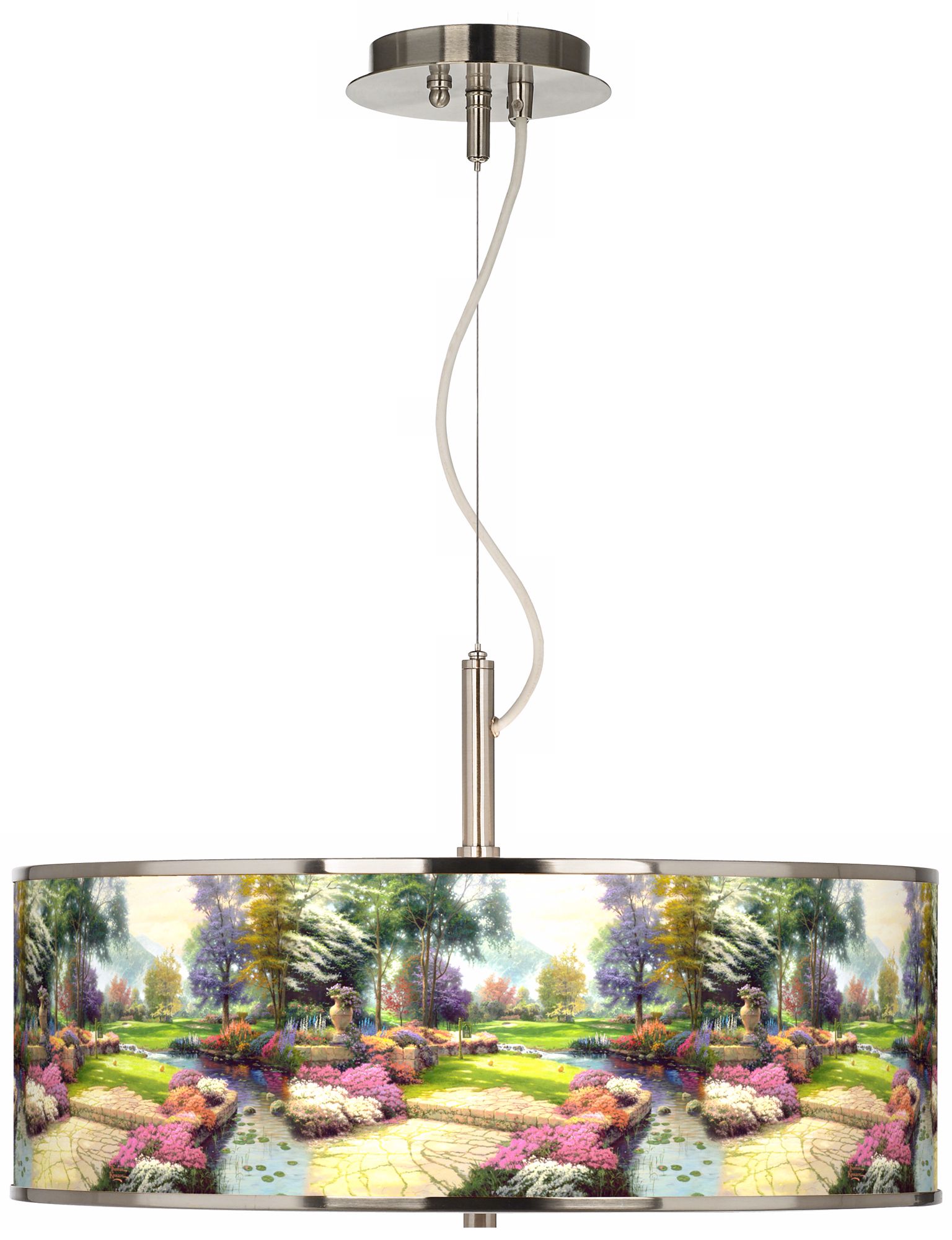 Thomas Kinkade Living Waters Golfer's Paradise 20" Pendant