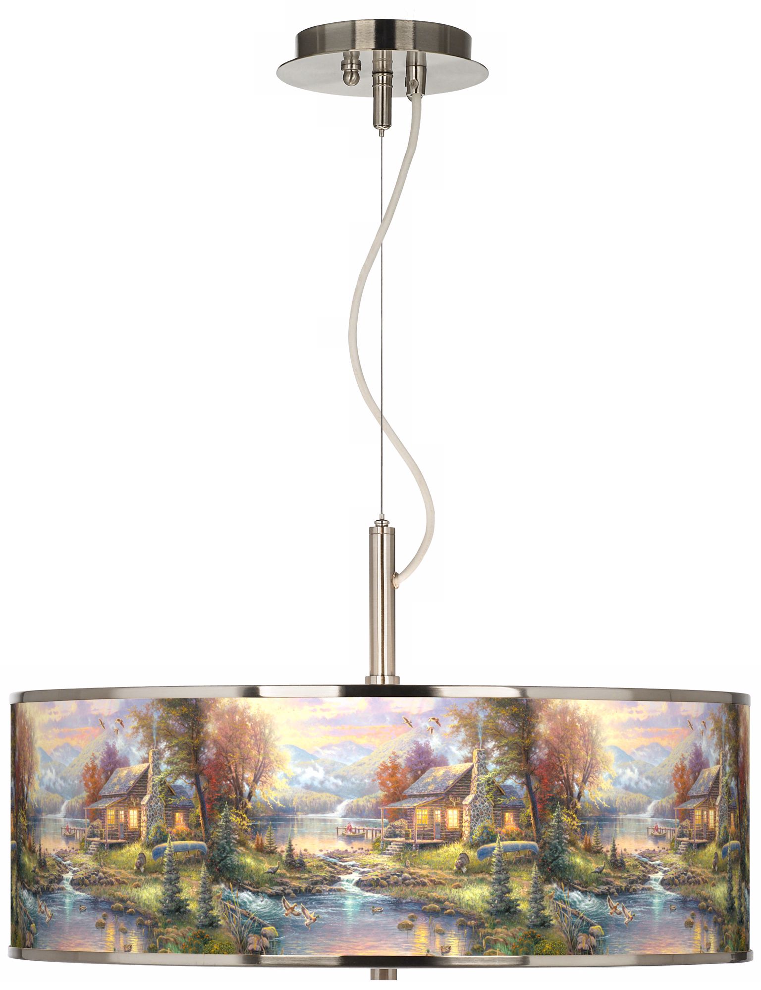 Thomas Kinkade Nature's Paradise 20" Wide Pendant Light