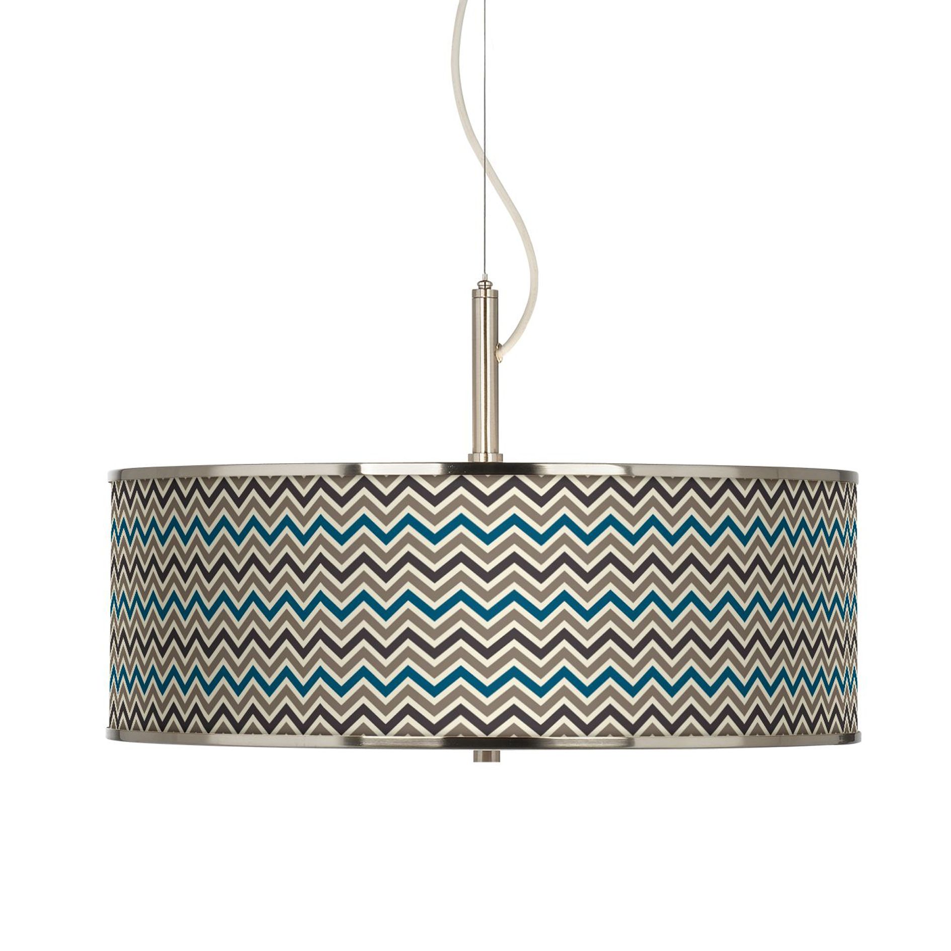 Zig Zag Giclee Glow 20" Wide Pendant Light