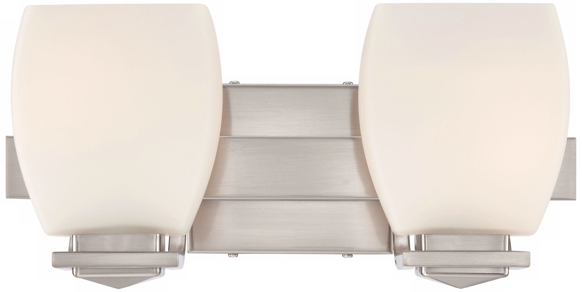 Possini 14" Wide Brushed Nickel Bathroom Wall Light