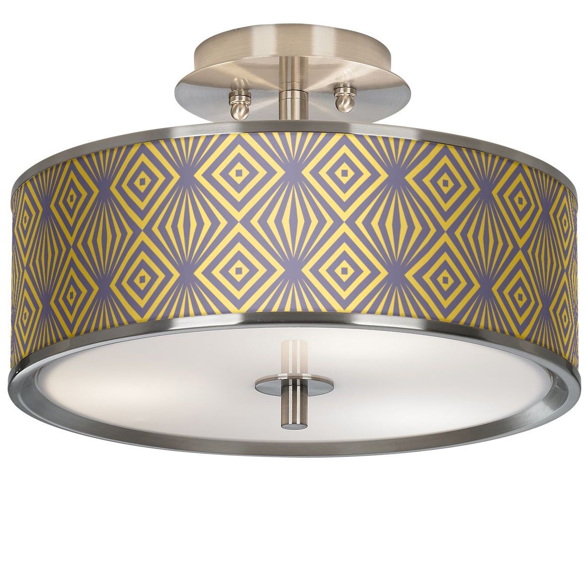 Deco Revival Giclee Glow 14" Wide Ceiling Light