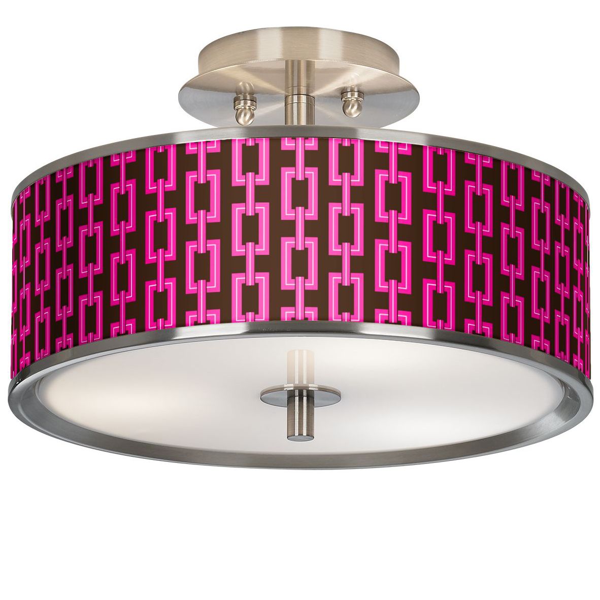 Chain Links Giclee Glow 14" Wide Ceiling Light