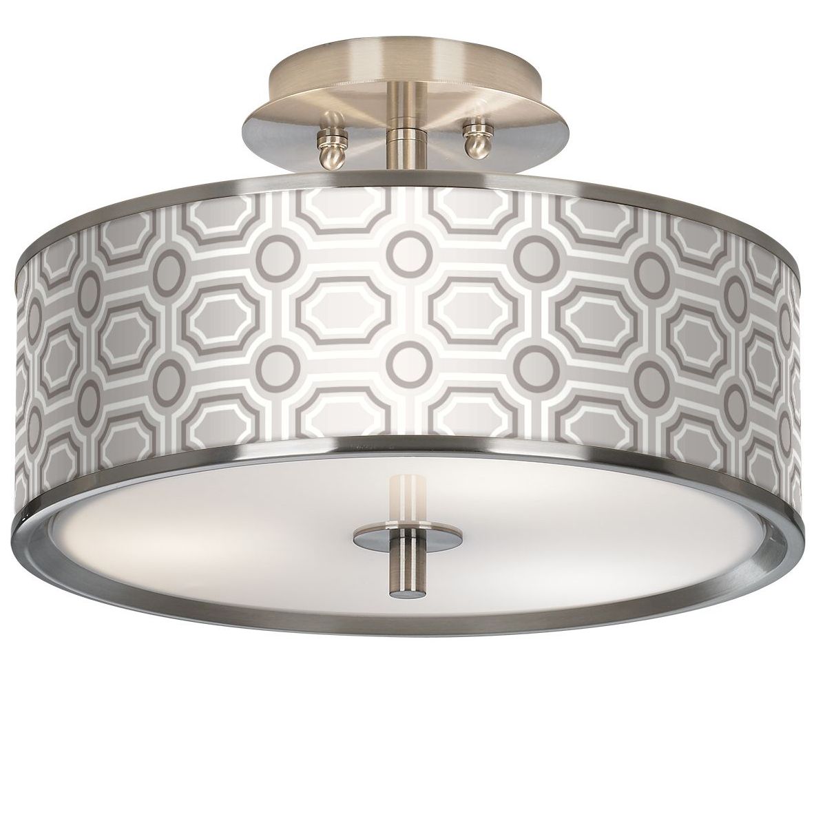 Luxe Tile Giclee Glow 14" Wide Ceiling Light