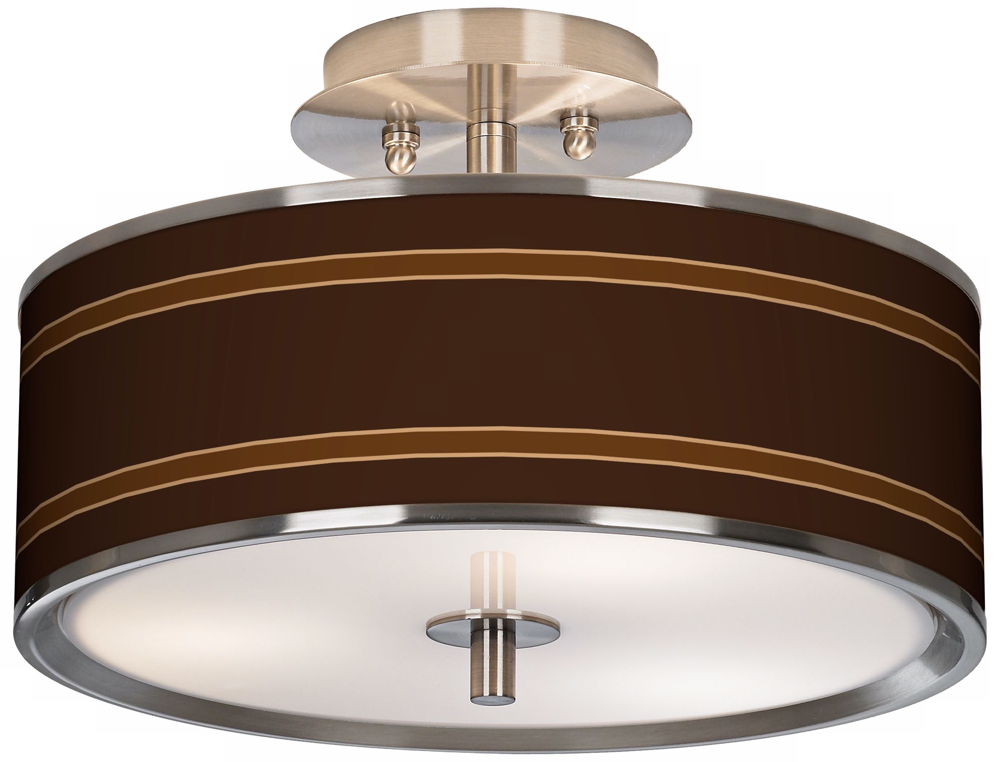 Saratoga Stripe Giclee Glow 14" Wide Ceiling Light