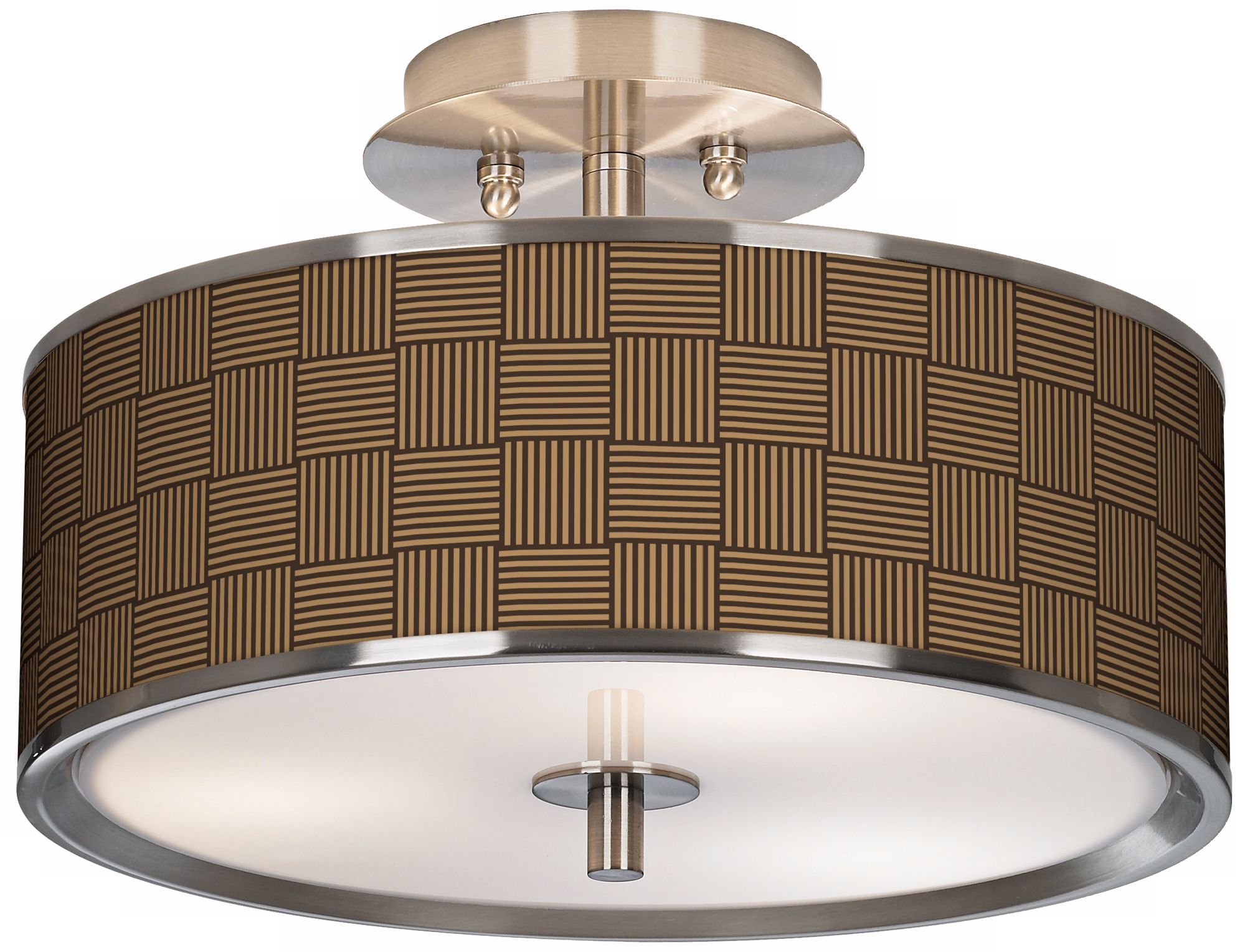 Crisscross Giclee Glow 14" Wide Ceiling Light