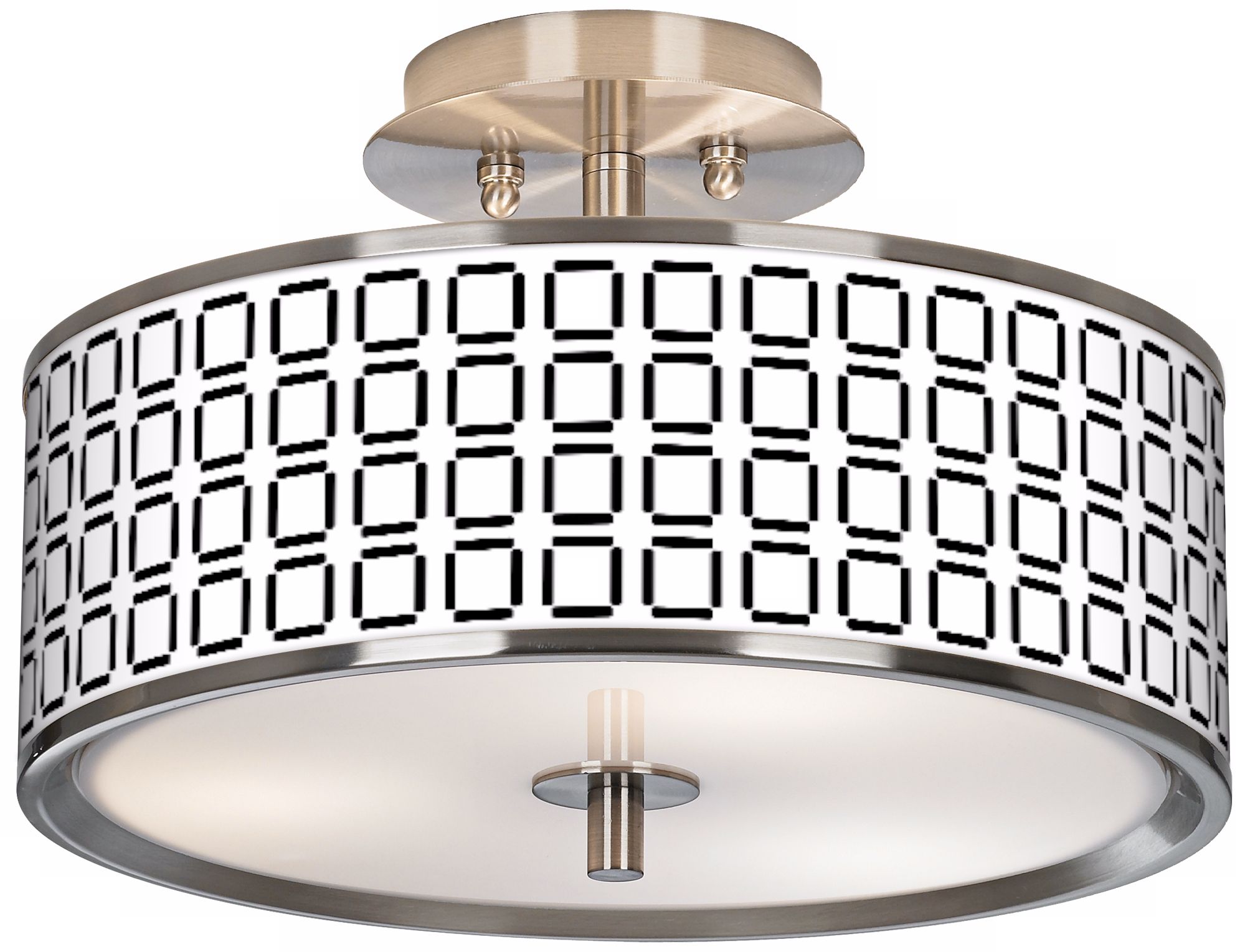 Open Grid Giclee Glow 14" Wide Ceiling Light