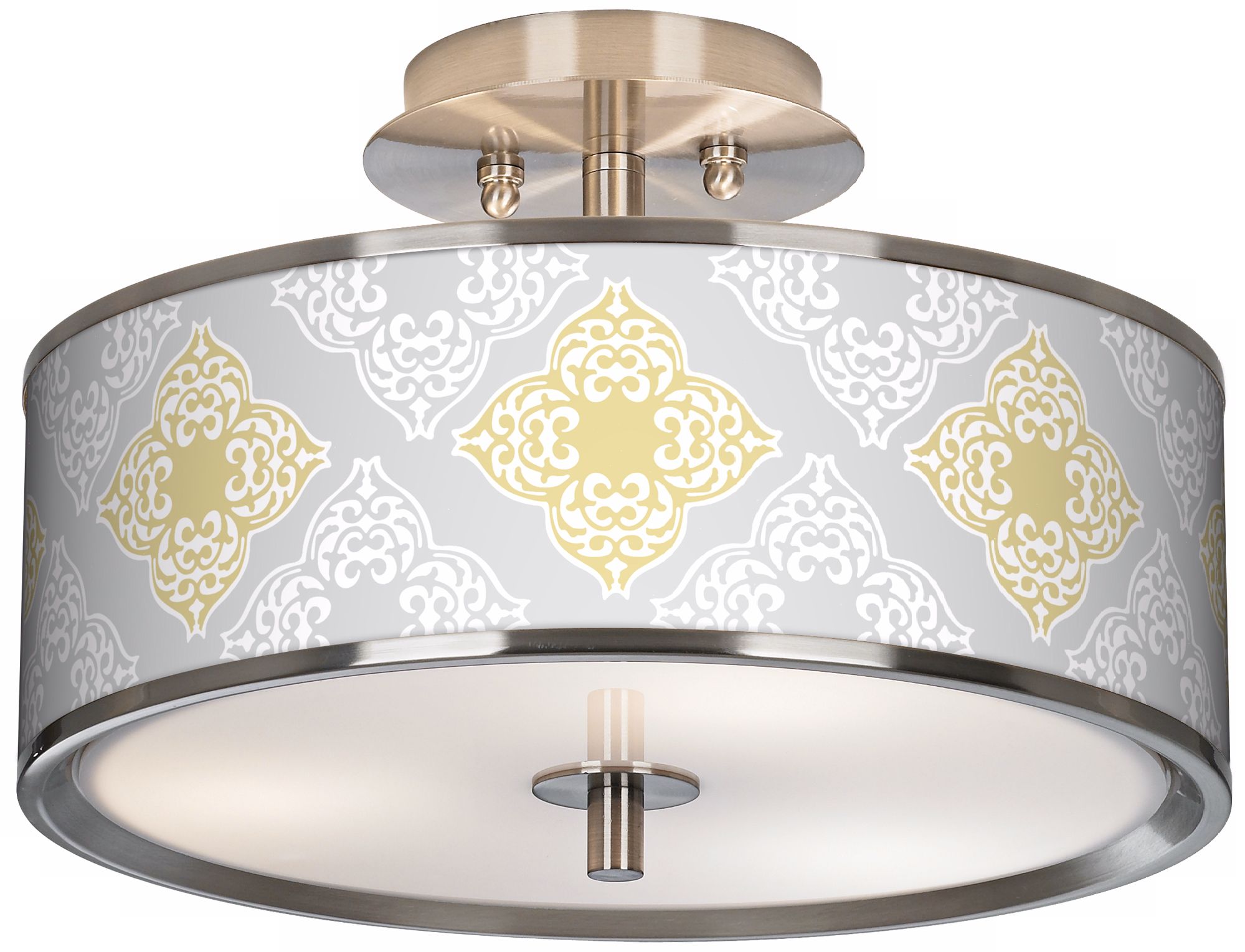 Aster Grey Giclee Glow 14" Wide Ceiling Light