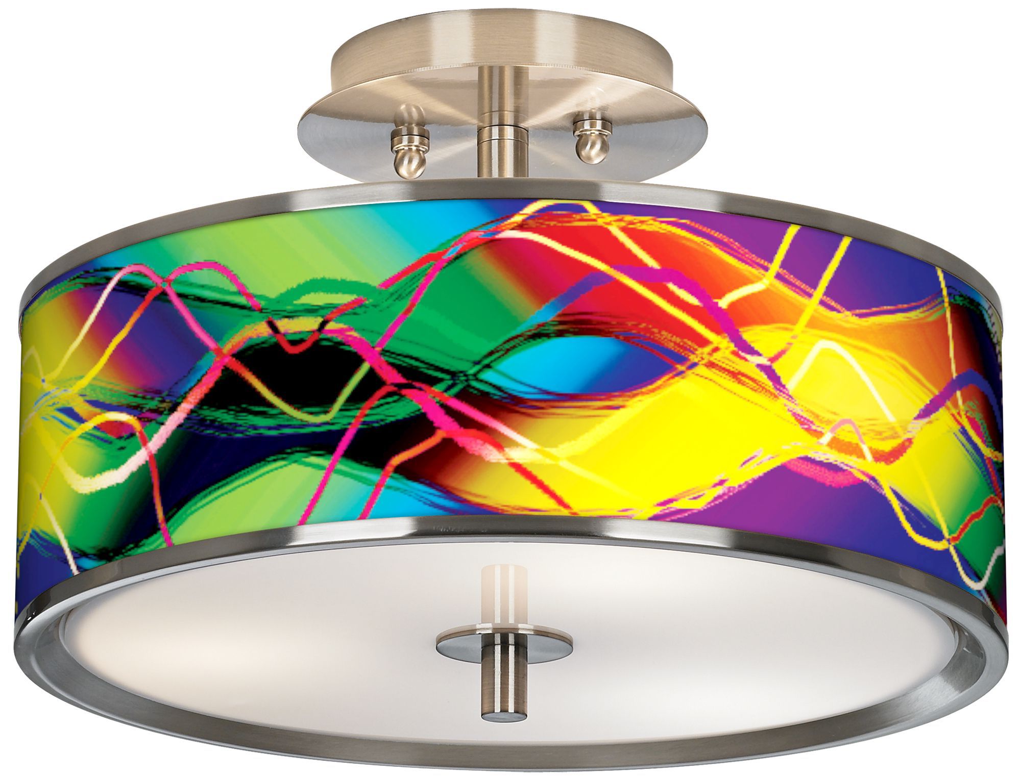 Colors In Motion (Light) Giclee Glow 14" Wide Ceiling Light
