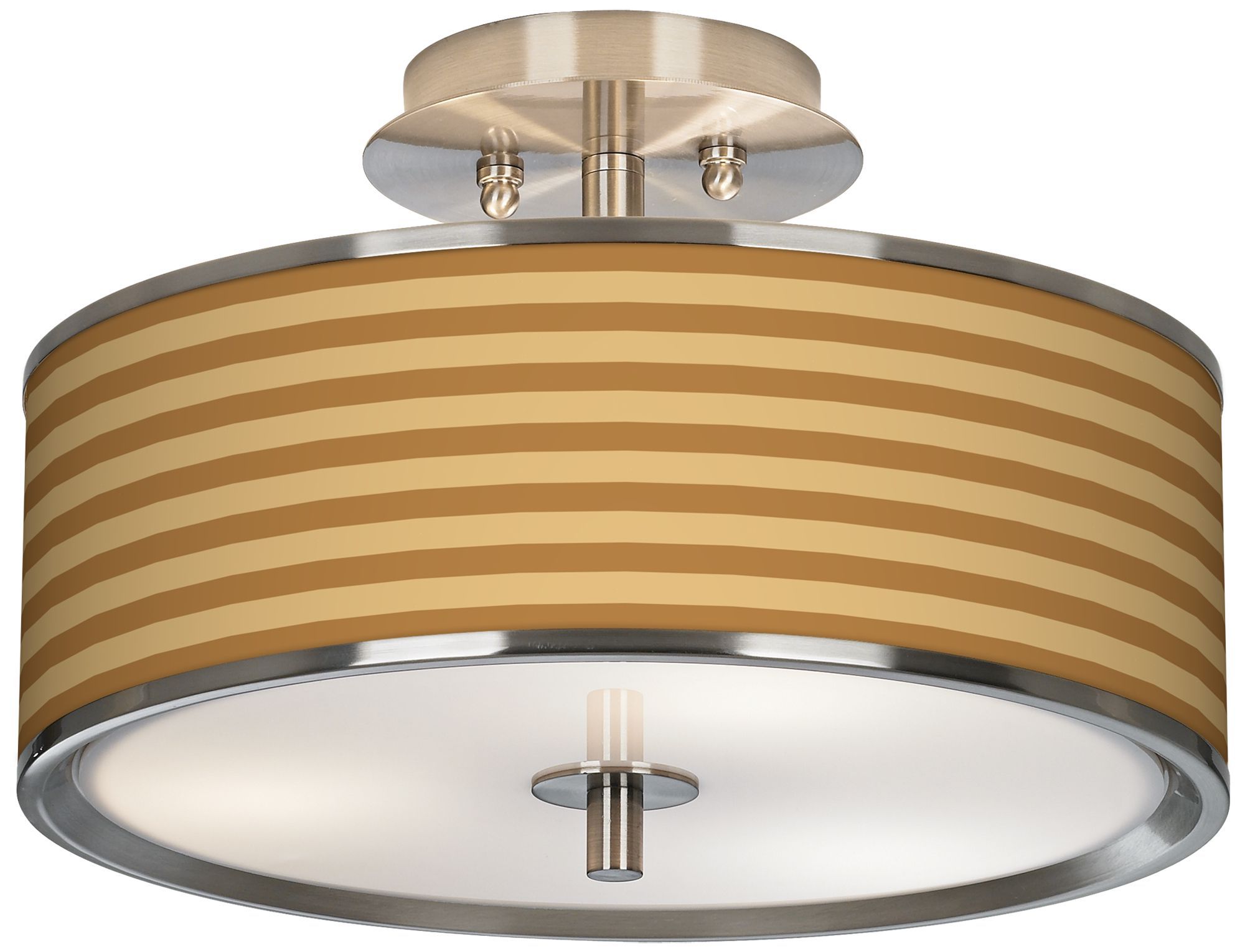 Butterscotch Parallels Giclee Glow 14" Wide Ceiling Light