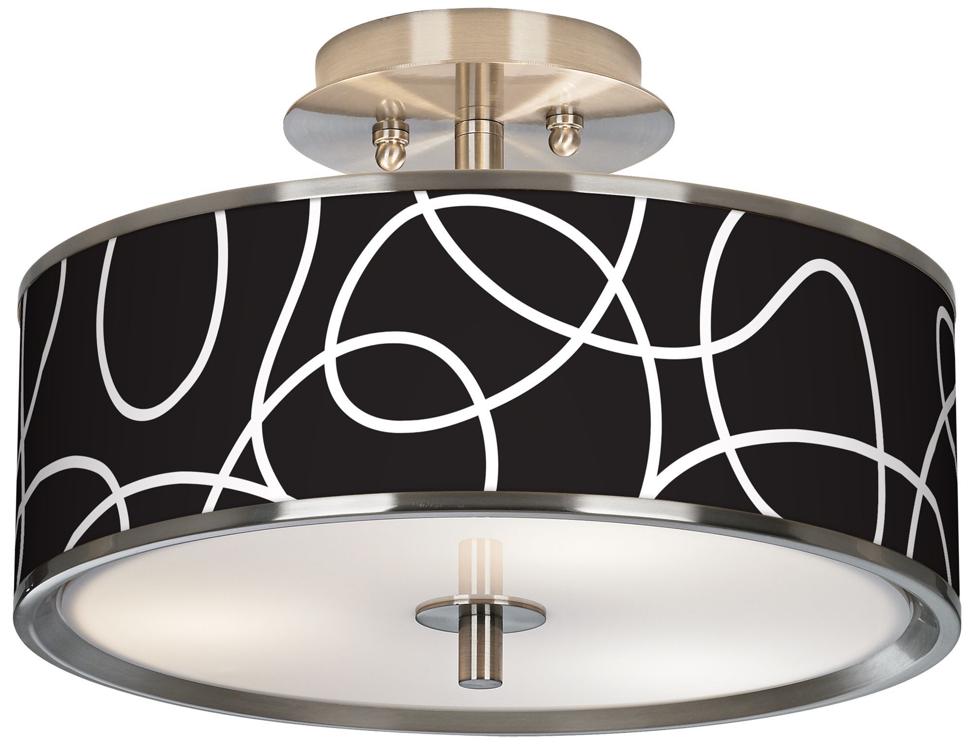 Abstract Giclee Glow 14" Wide Ceiling Light