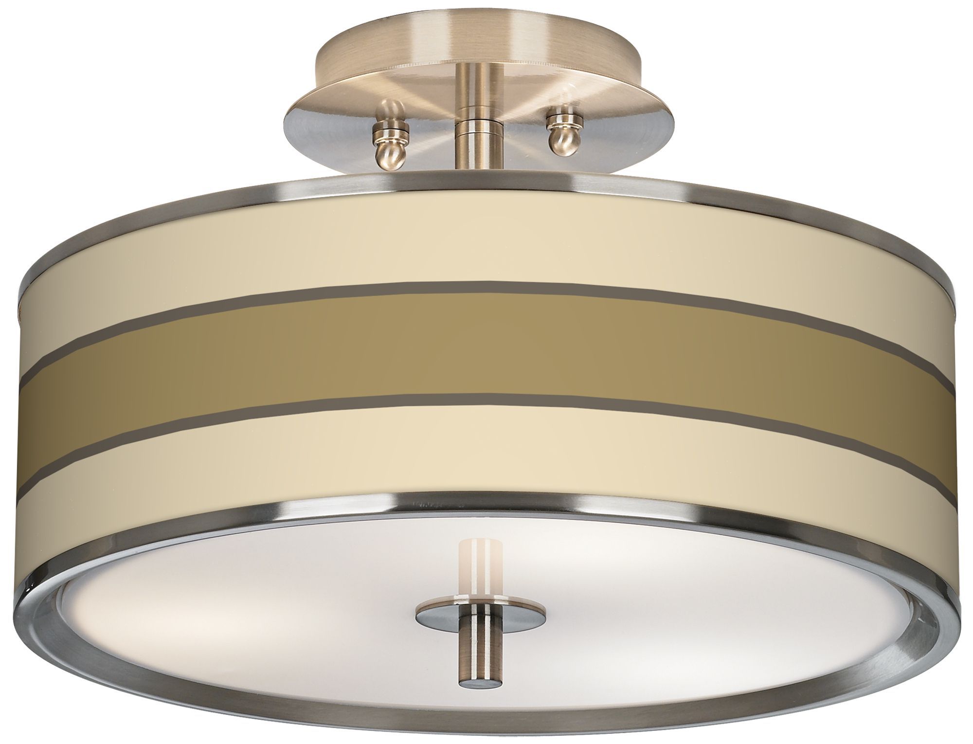 Tones Of Beige Giclee Glow 14" Wide Ceiling Light