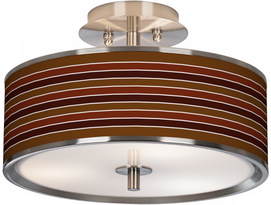 Tones Of Sienna Giclee Glow 14" Wide Ceiling Light