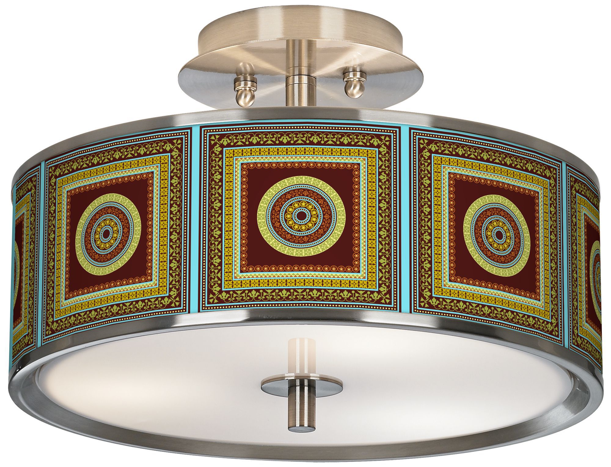 Stacy Garcia Tiber Medallion Garnet 14" Ceiling Light