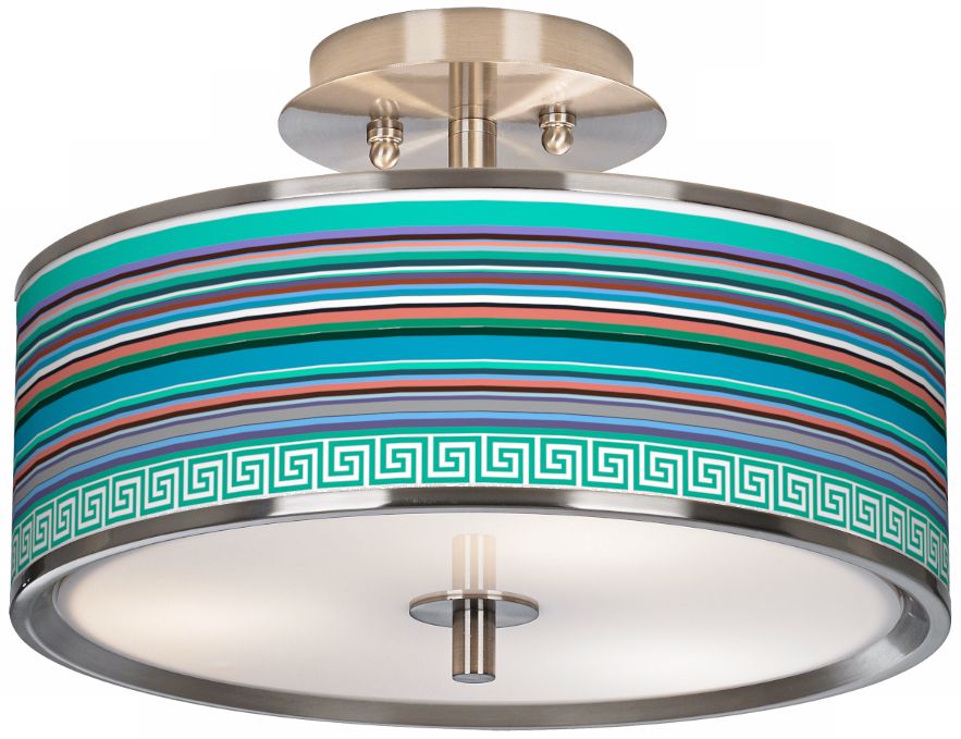 Key West Party Time Giclee Glow 14" Wide Ceiling Light