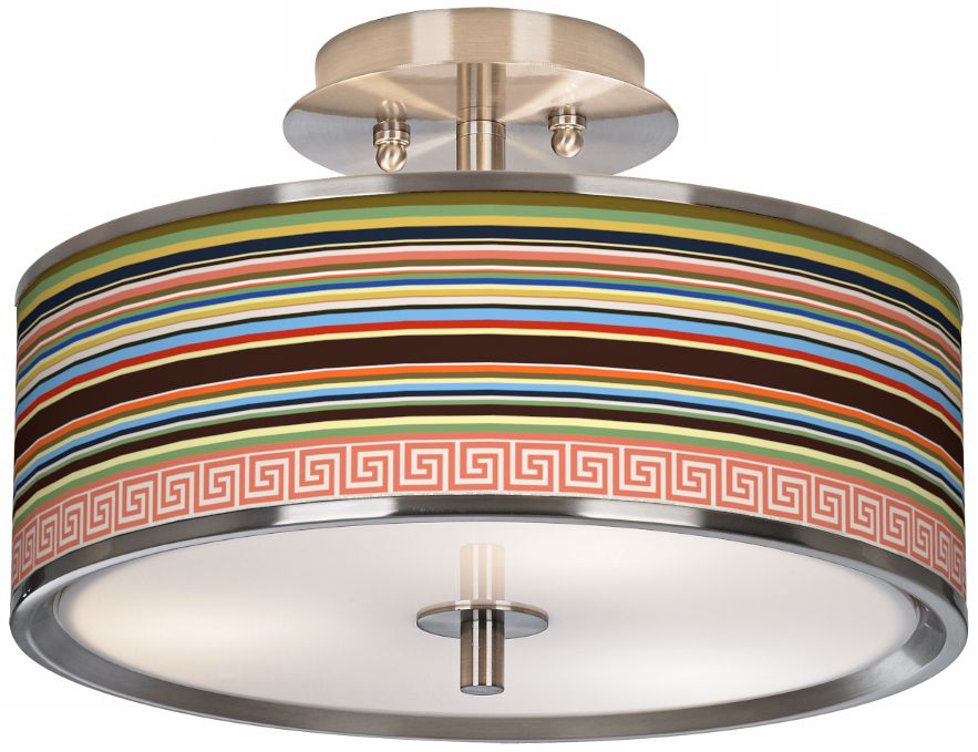 Island Party Time Giclee Glow 14" Wide Ceiling Light