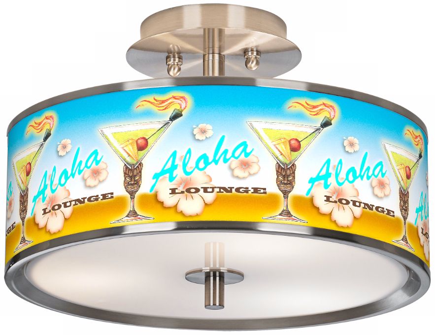 Aloha Lounge Glow 14" Wide Ceiling Light