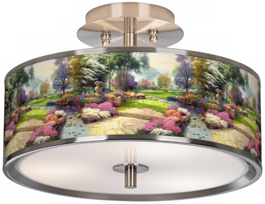 Thomas Kinkade Living Waters Golfer's Paradise 14"W Light