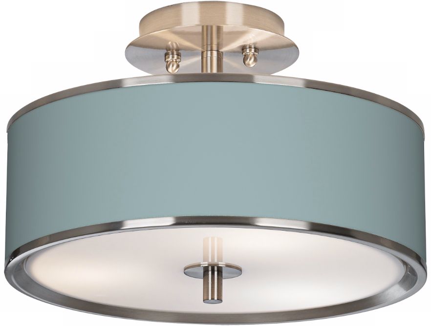 Festoon Aqua Giclee Glow 14" Wide Ceiling Light