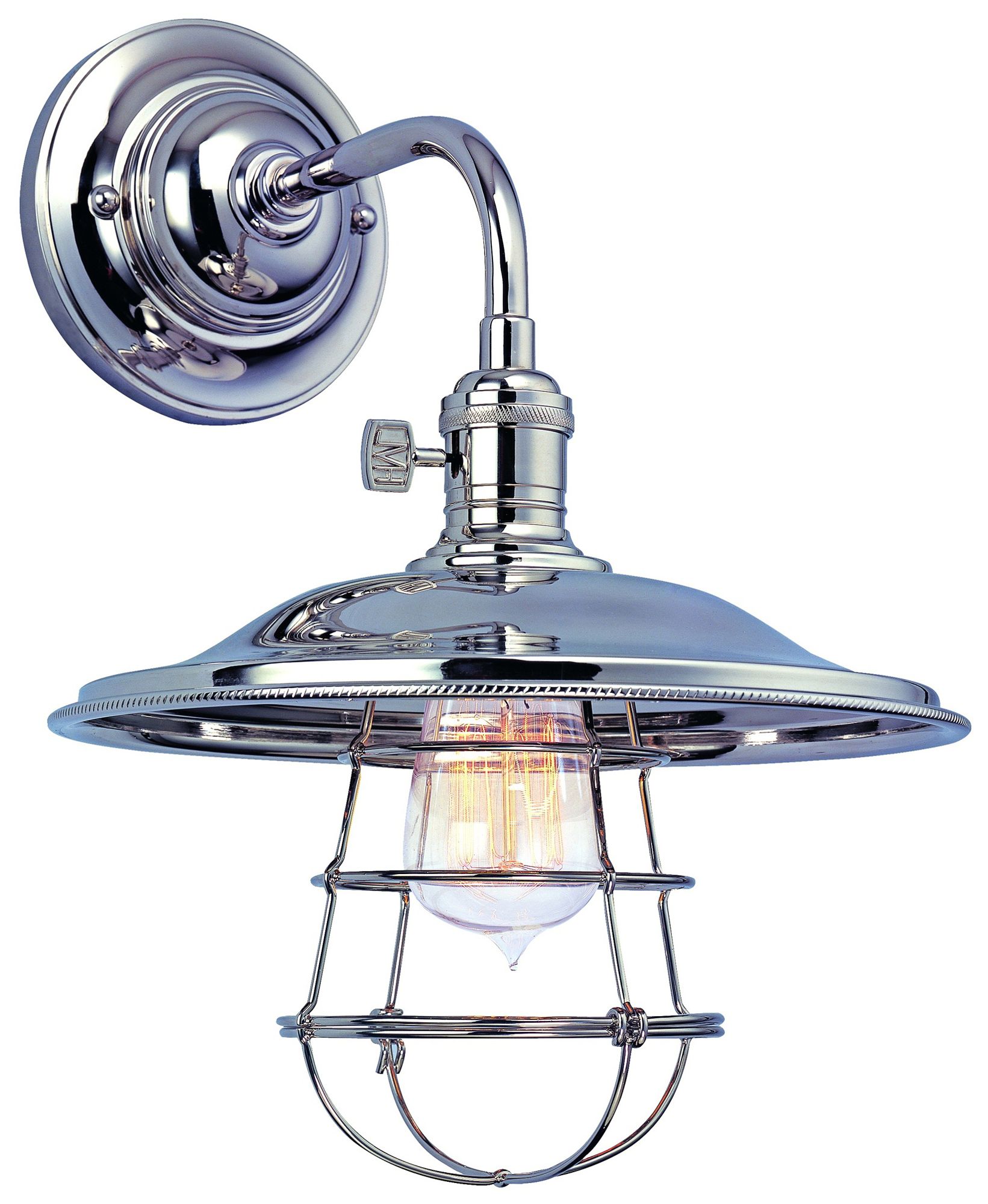 Heirloom Wire Cage Polished Nickel Wall Sconce