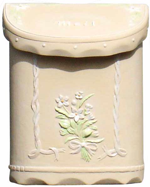 Beige Finish Bouquet Post or Wallmount Mailbox