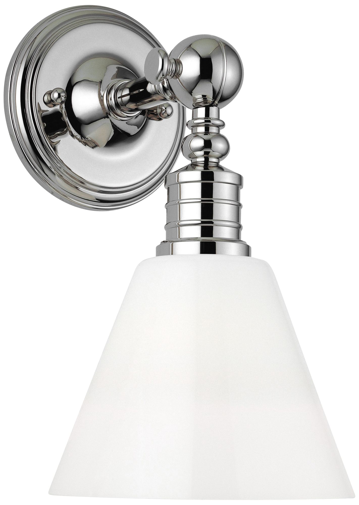 Darien Polished Nickel and Opal 14" High Wall Sconce