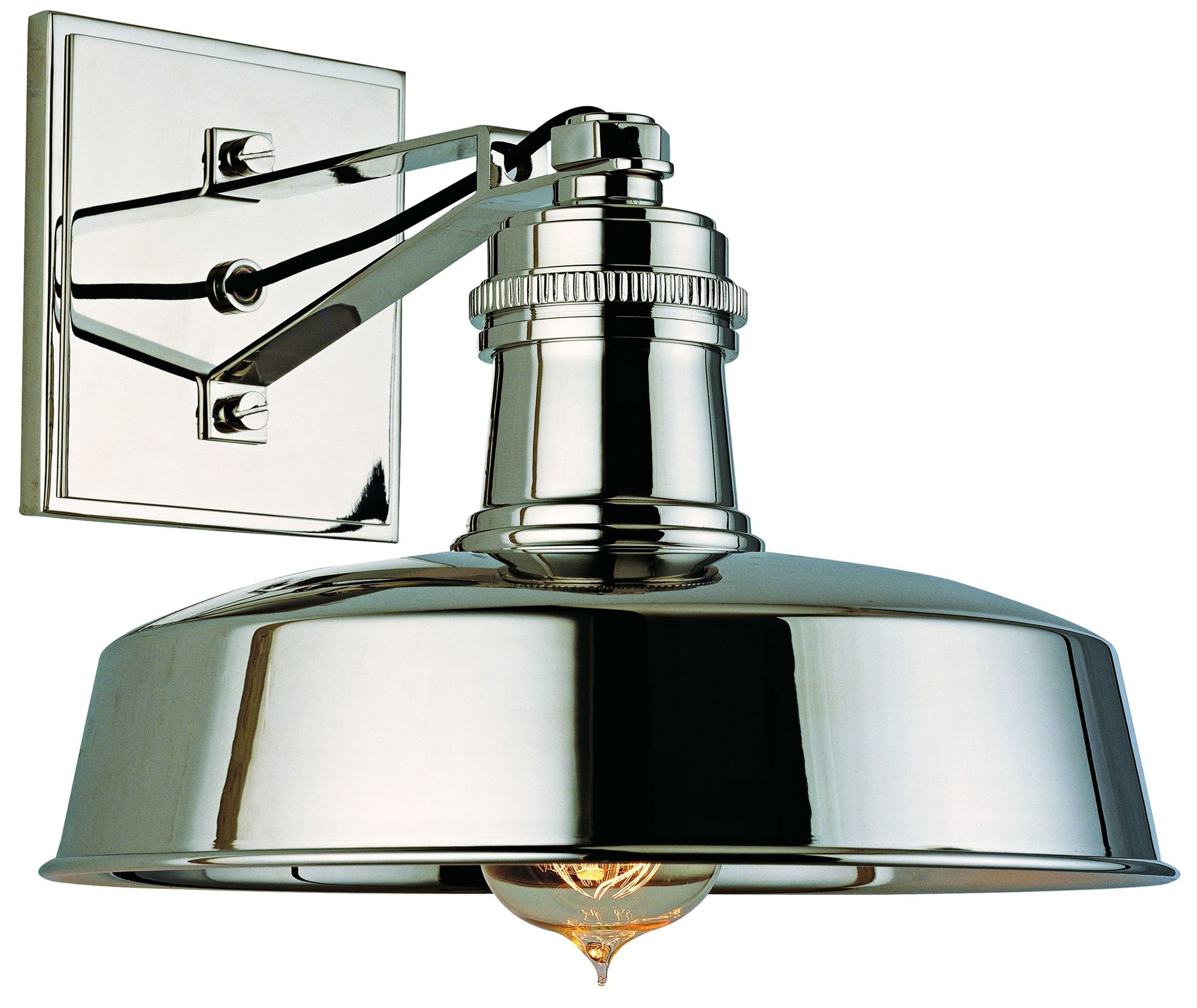 Hudson Falls Polished Nickel Wall Sconce