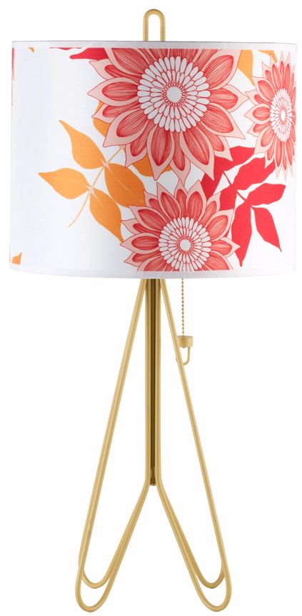 Lights Up! Flight Dark Yellow Anna Red Table Lamp