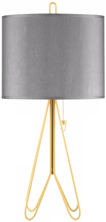 Lights Up! Flight Dark Yellow Platnum Silk Glow Table Lamp