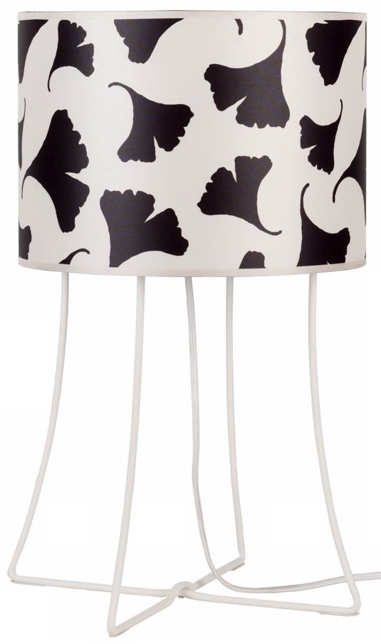 Lights Up! Virgil Black Ginko Leaf Shade Table Lamp
