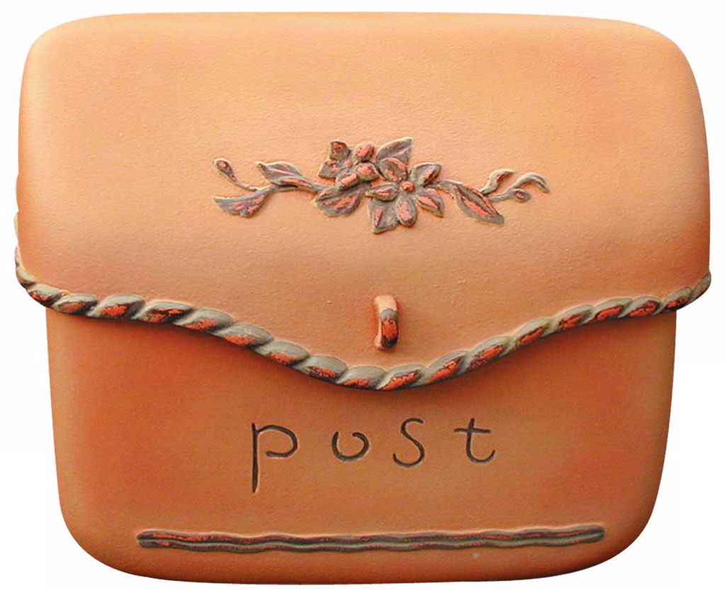 Orange Finish Pouch Wallmount Mailbox