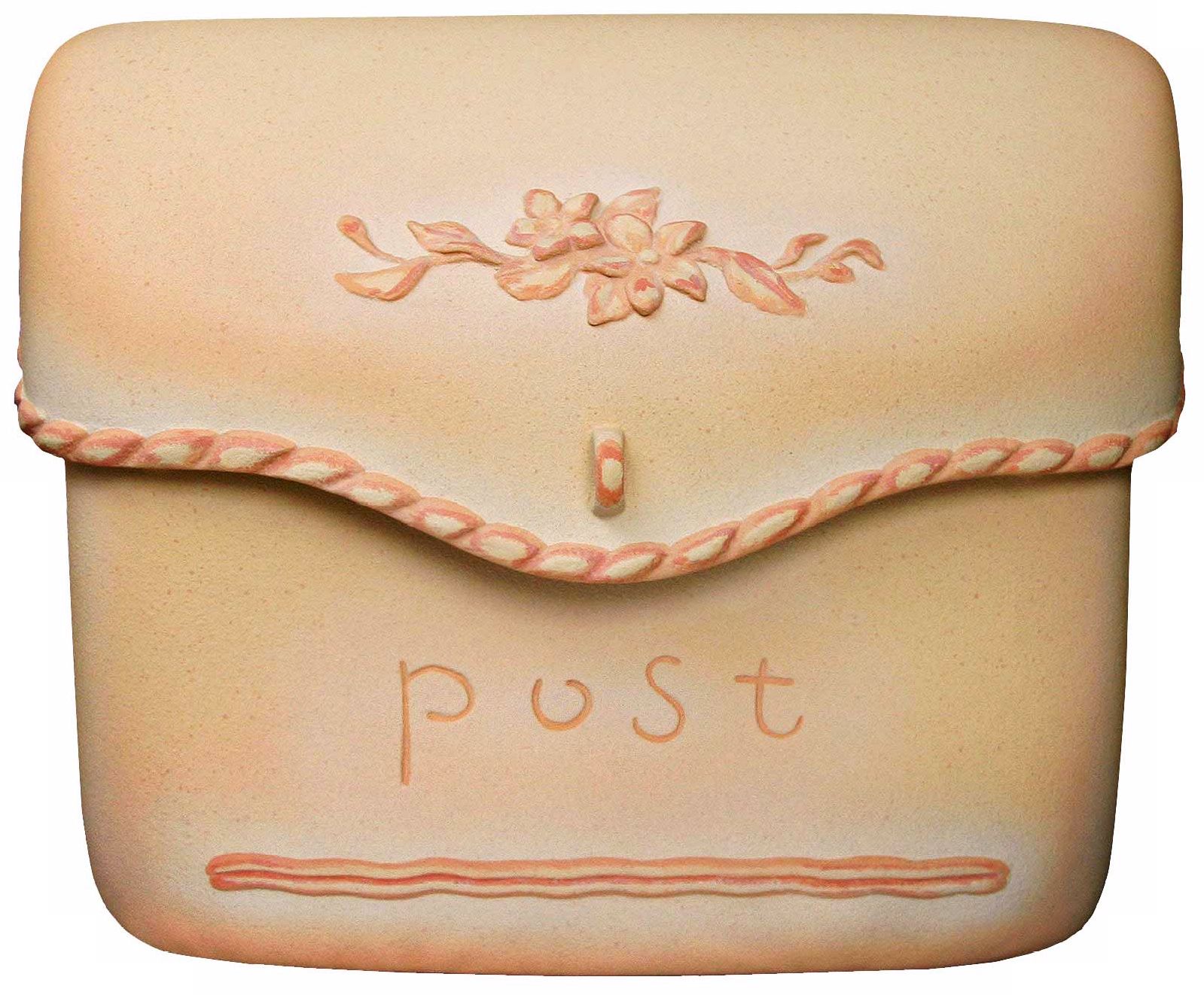 Beige Finish Pouch Post or Wallmount Mailbox