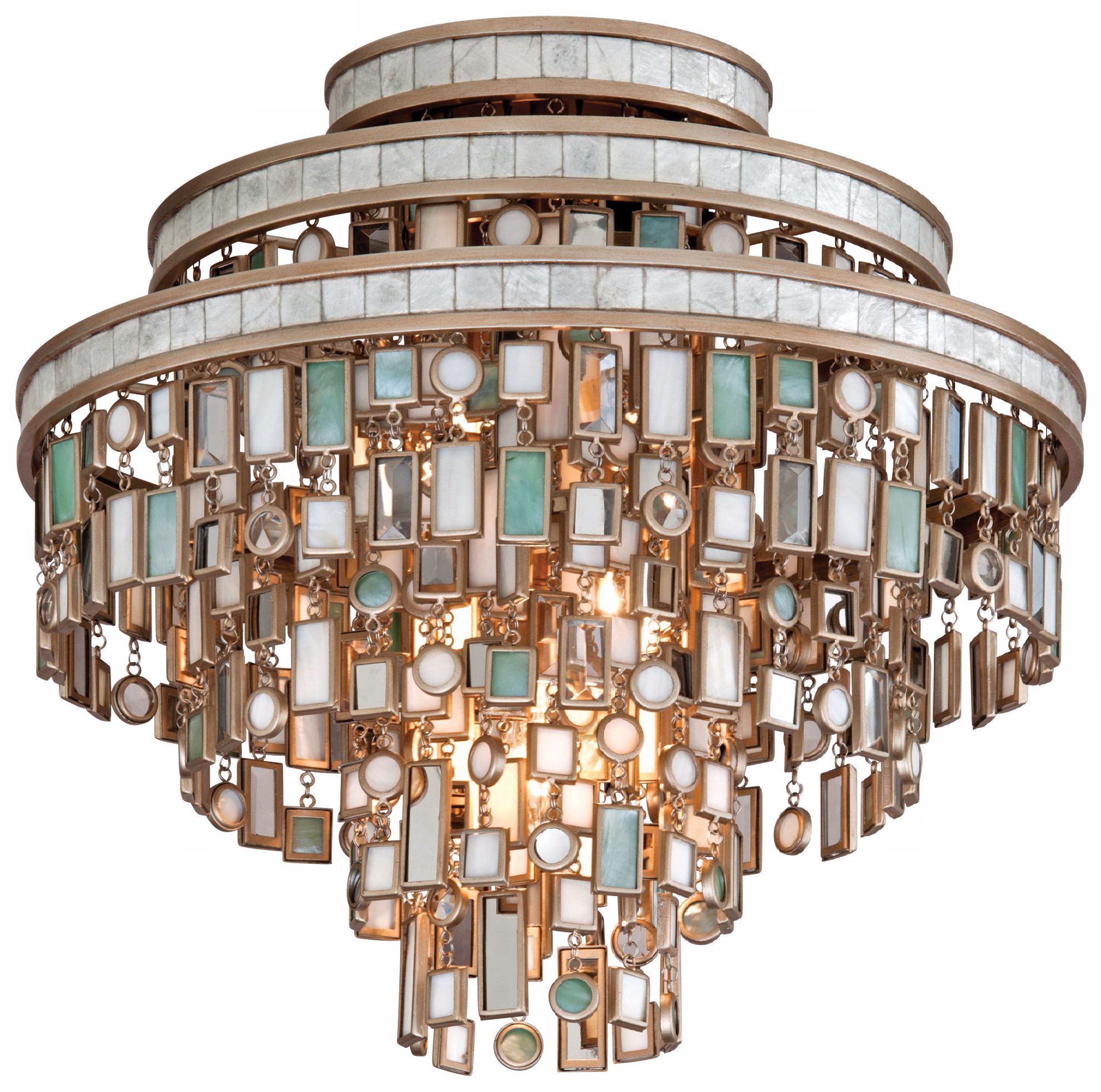 Dolcetti Silver 18" Wide Corbett Flushmount Ceiling Light