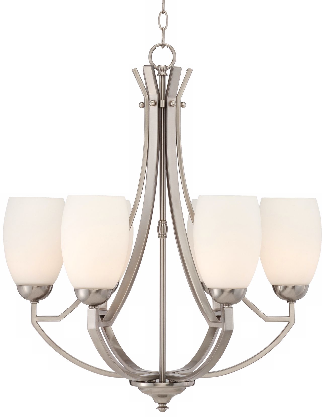 Concourse 24 3/4" Wide Steel and Glass Chandelier