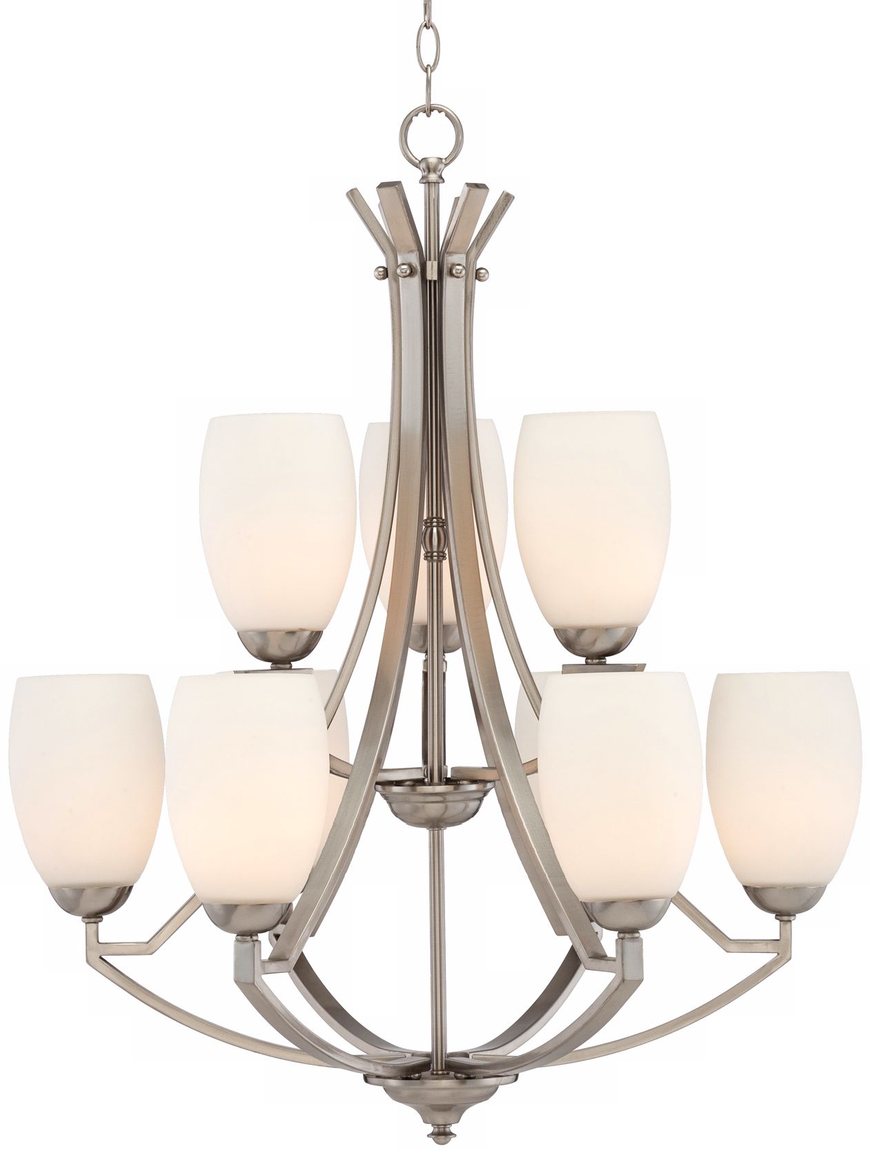 Concourse 27 1/4" Wide Steel and Glass Entry Chandelier