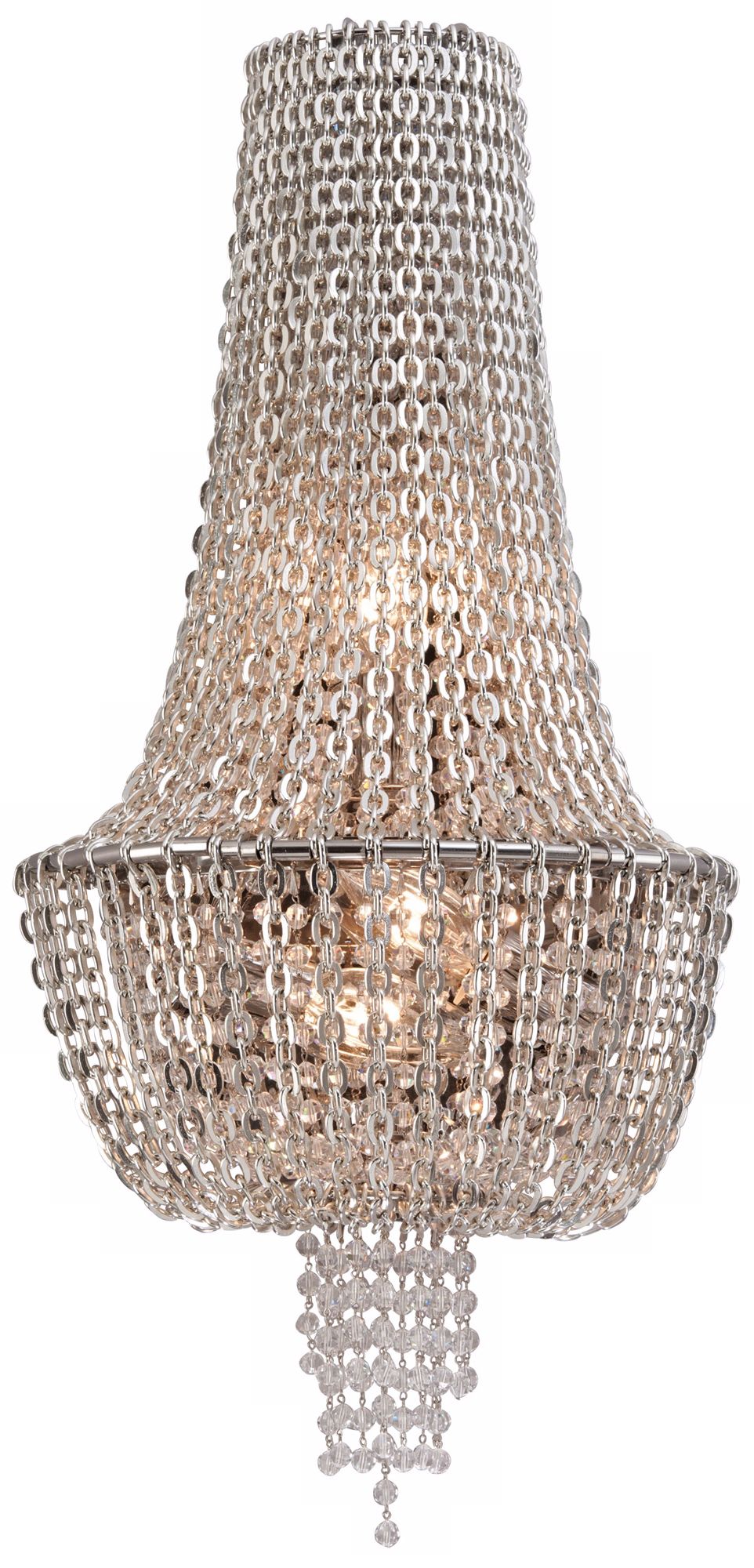 Vixen Polished Nickel 25" High Corbett Wall Sconce
