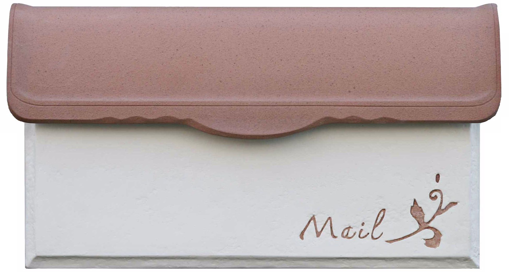 Brown Stucco Finish Wallmount Mailbox