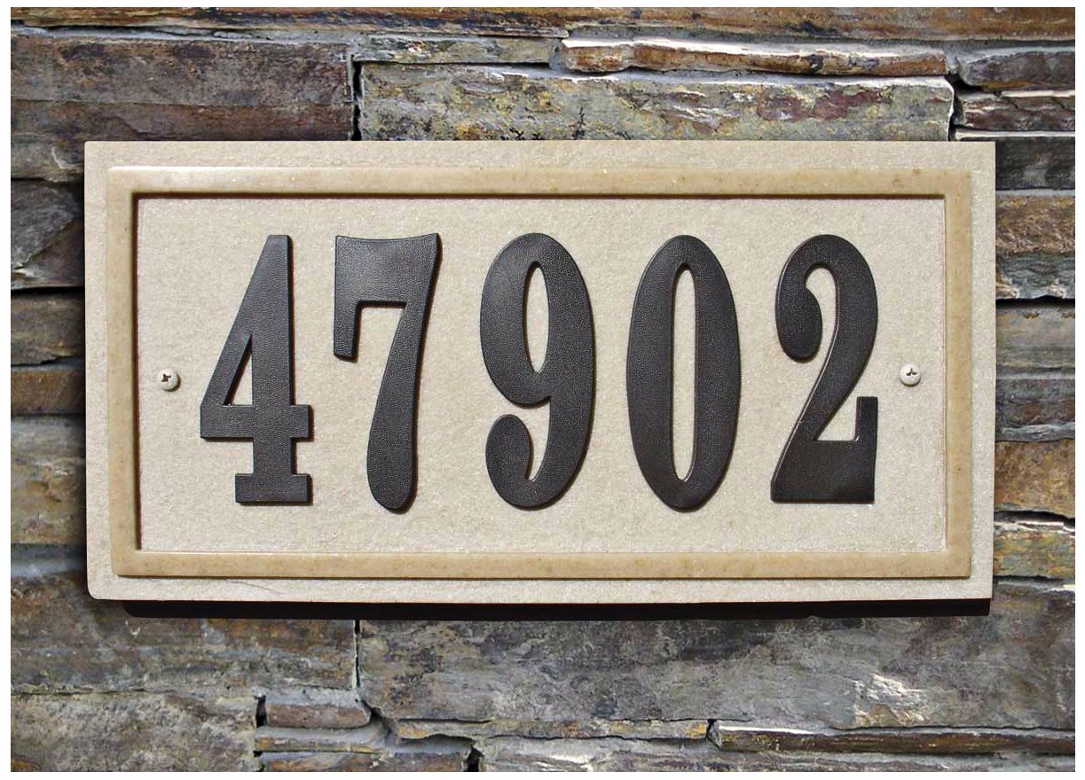 Ridgestone Sandstone Rectangle Address Plaque