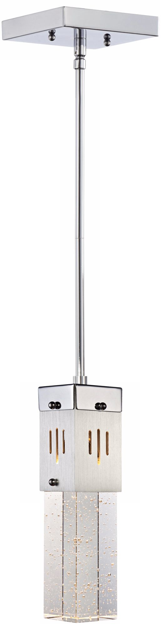 Bubbled Glass and Chrome 2 1/2" Wide Mini Pendant Chandelier